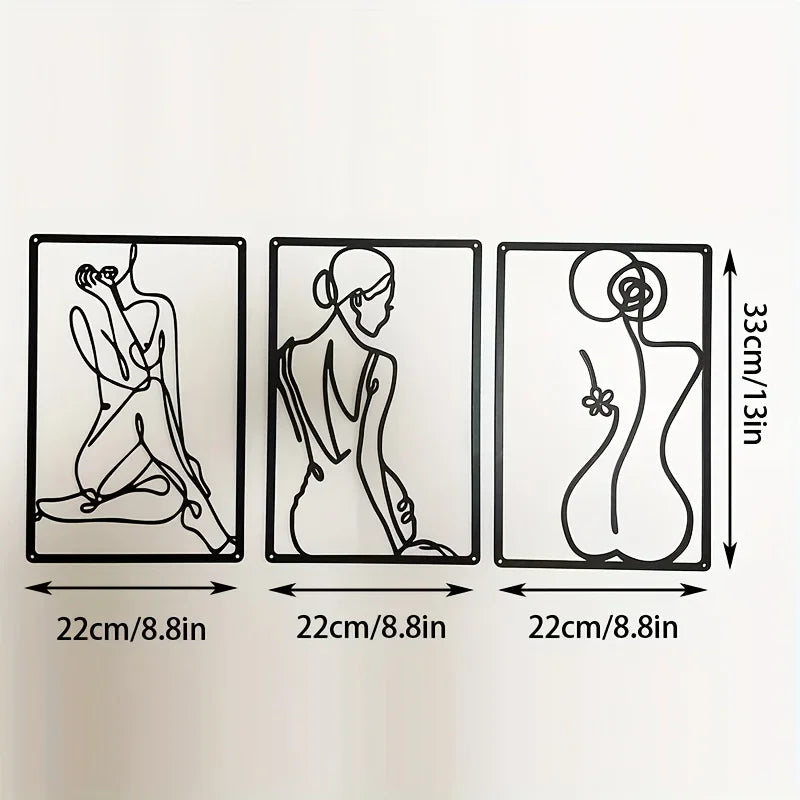 Elegant Metal Wall Art Trio
