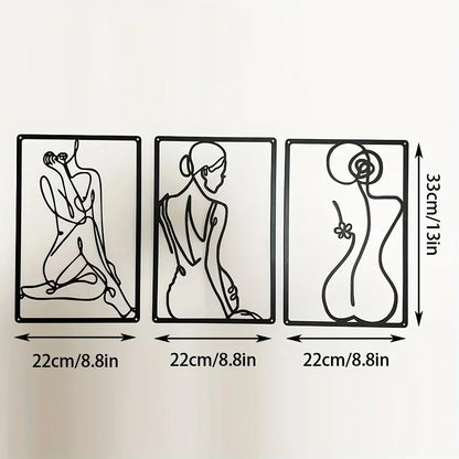 Elegant Metal Wall Art Trio
