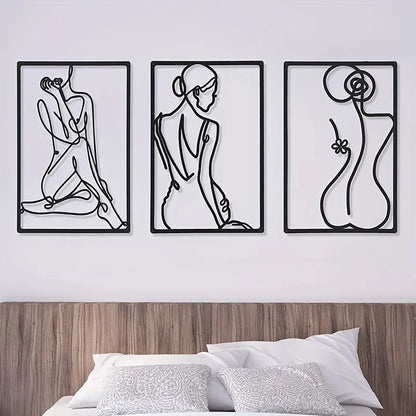 Elegant Metal Wall Art Trio