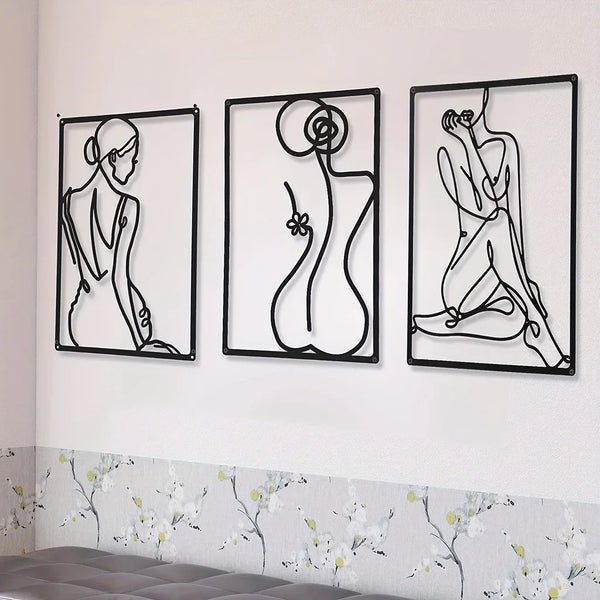 Elegant Metal Wall Art Trio