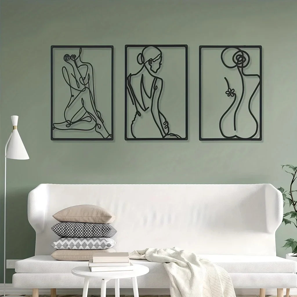 Elegant Metal Wall Art Trio