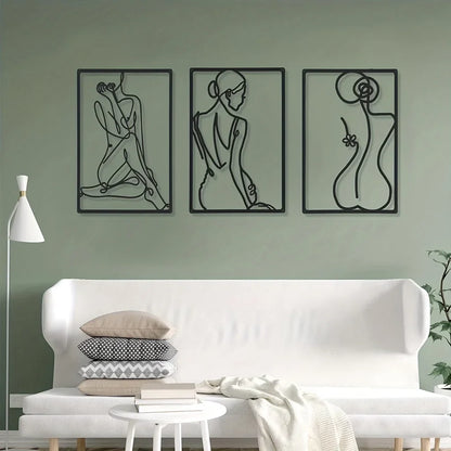 Elegant Metal Wall Art Trio
