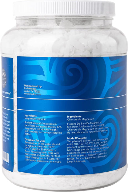 Magnesium Bath Flakes - Bathing Alternative to Epsom Salt - Soak in Natural Salts - High-Absorption Efficiency for Relaxation, Wellness & Muscle Relief (4 .4 Lb)