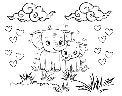 Cute and cozy digital coloring book!